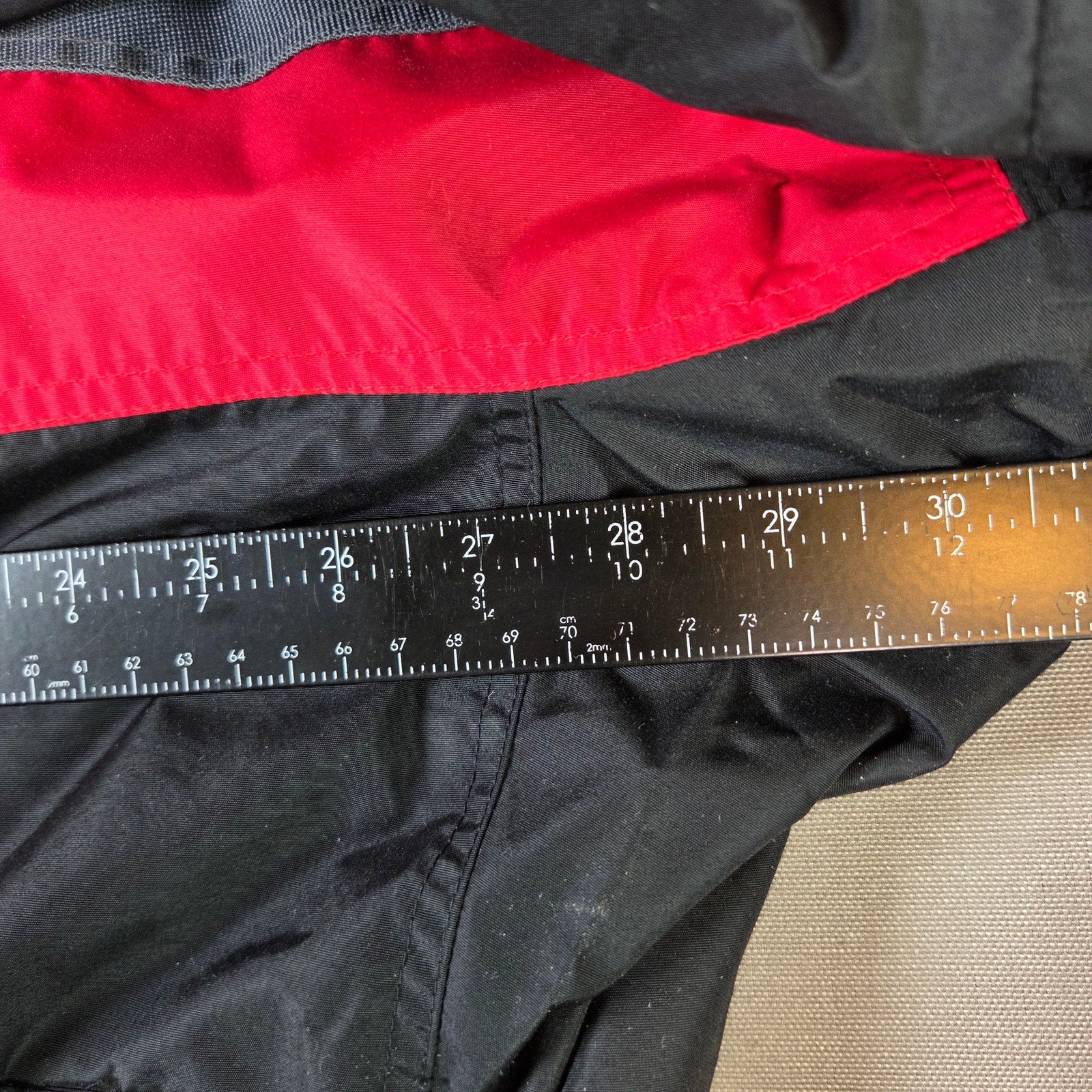 Columbia Bugaboo Jacket Mens XL Gray Red Nylon Shell Only Vintage