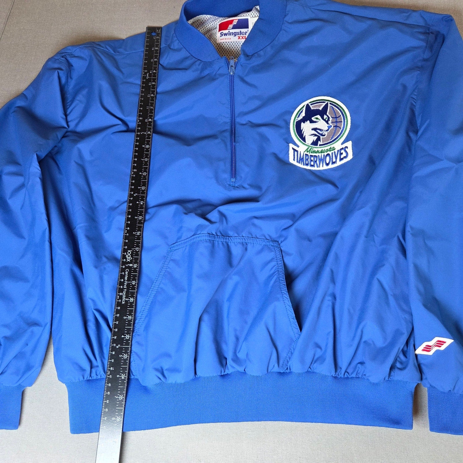 Swingster Minnesota Timberwolves Expansion Era Vintage 1/4 Zip Jacket XXL USA