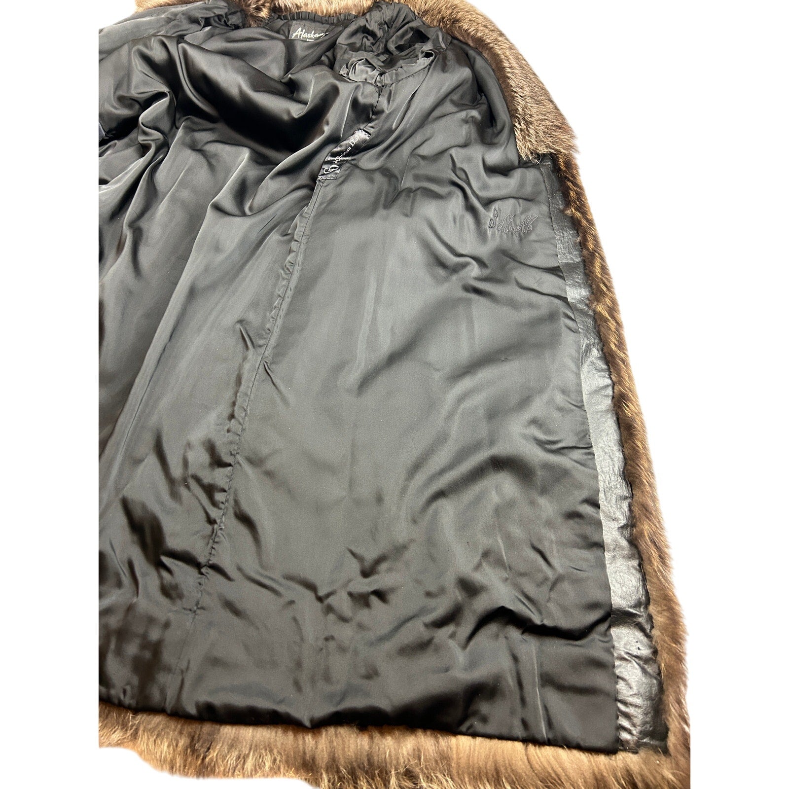 Vintage Alaskan Custom Furs 52" Natural Raccoon Coat w/ Dior Lining & Appraisals