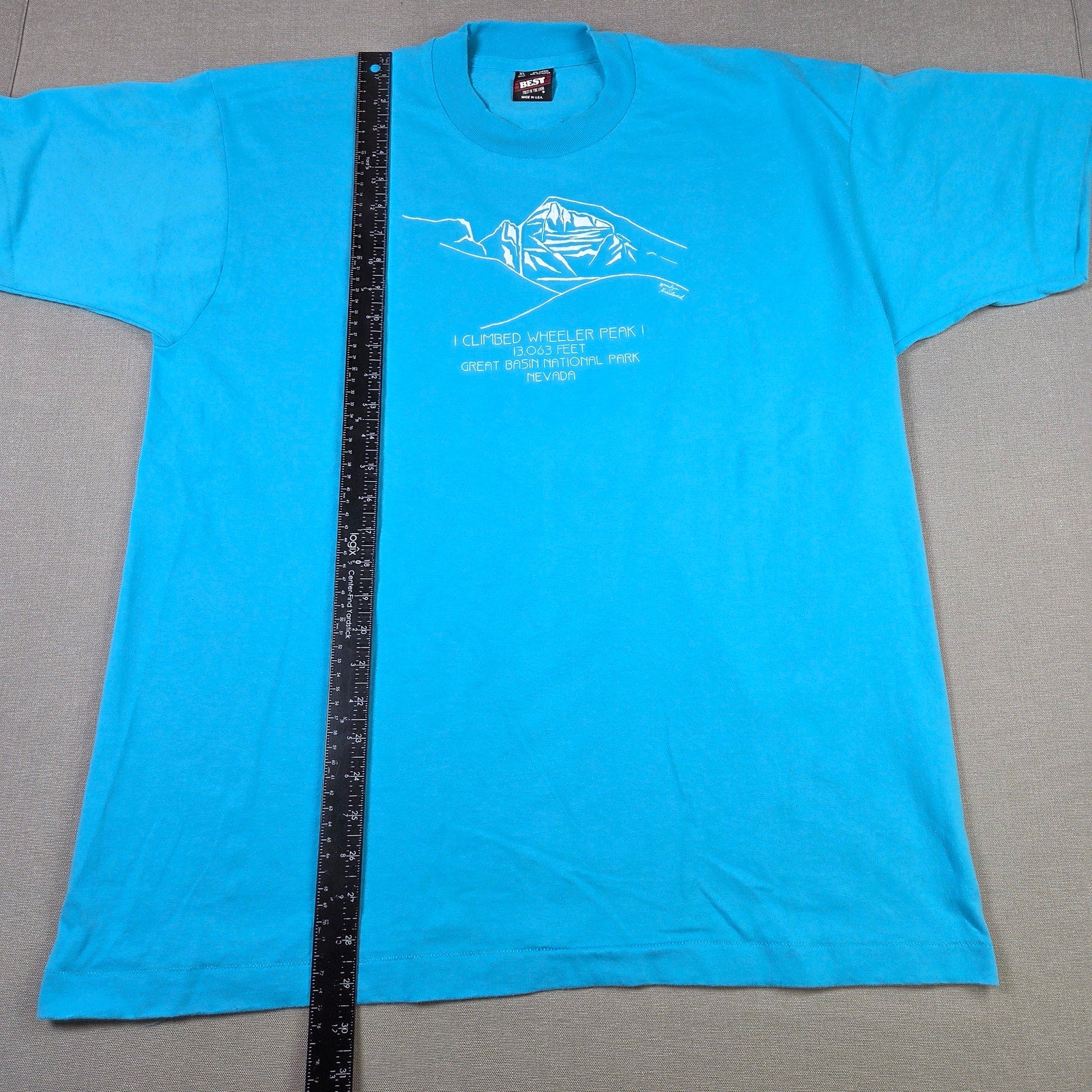 Fruit of the Loom Vintage Wheeler Peak Nevada Single Stitch T Shirt XL