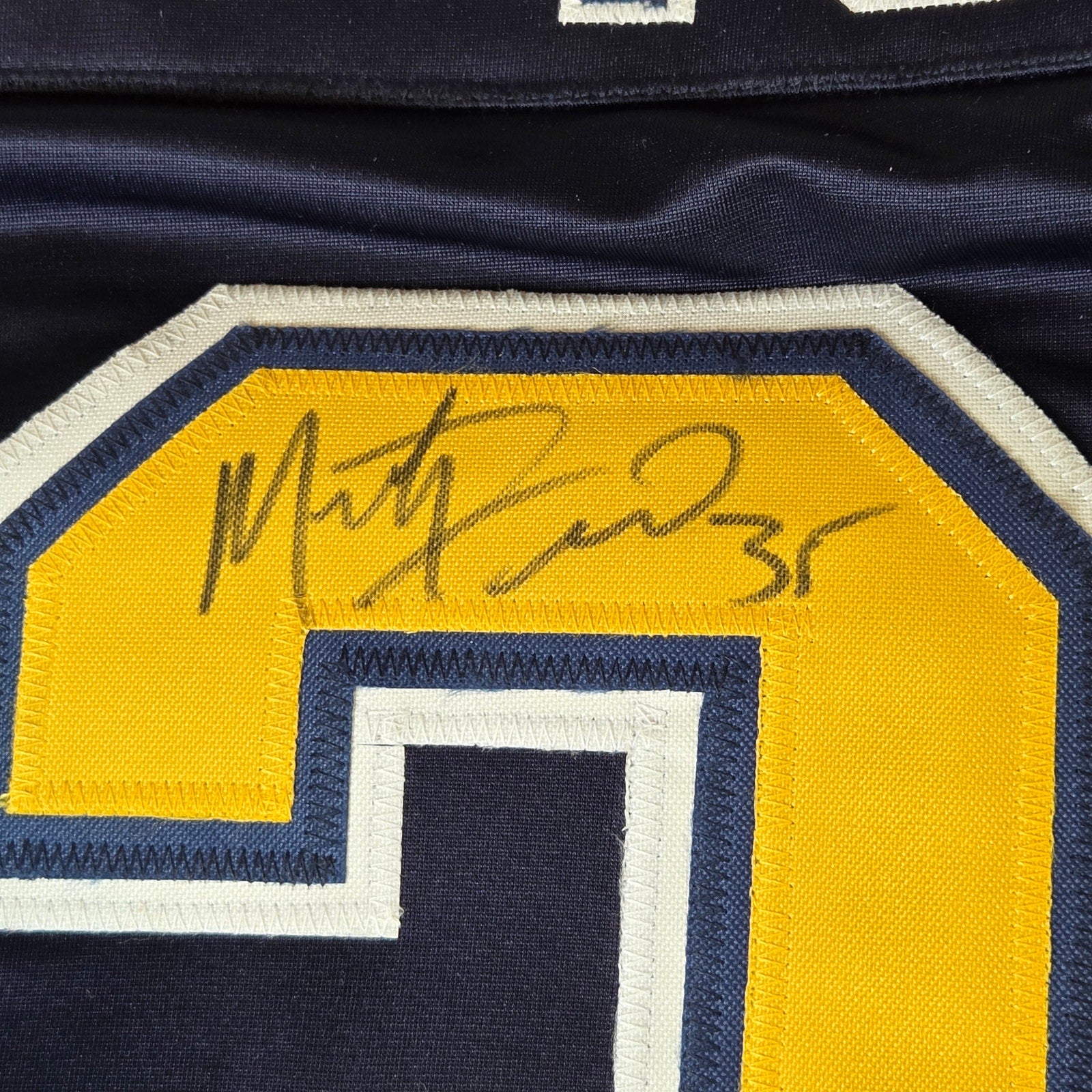 Marty Turco Signed Michigan Wolverines Custom Hockey Jersey JSA 3x Inscribed