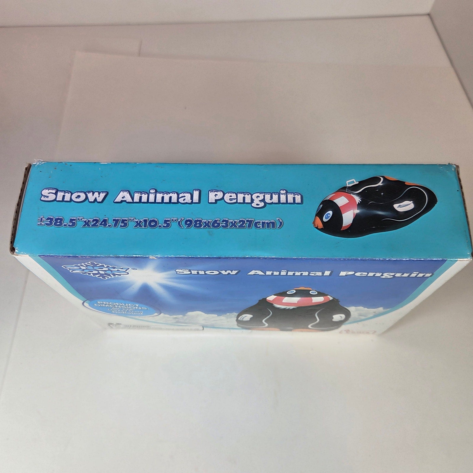 Snow Zone Penguin Snow Tube Inflatable Sled 38" x 25" New in Box Winter Toy
