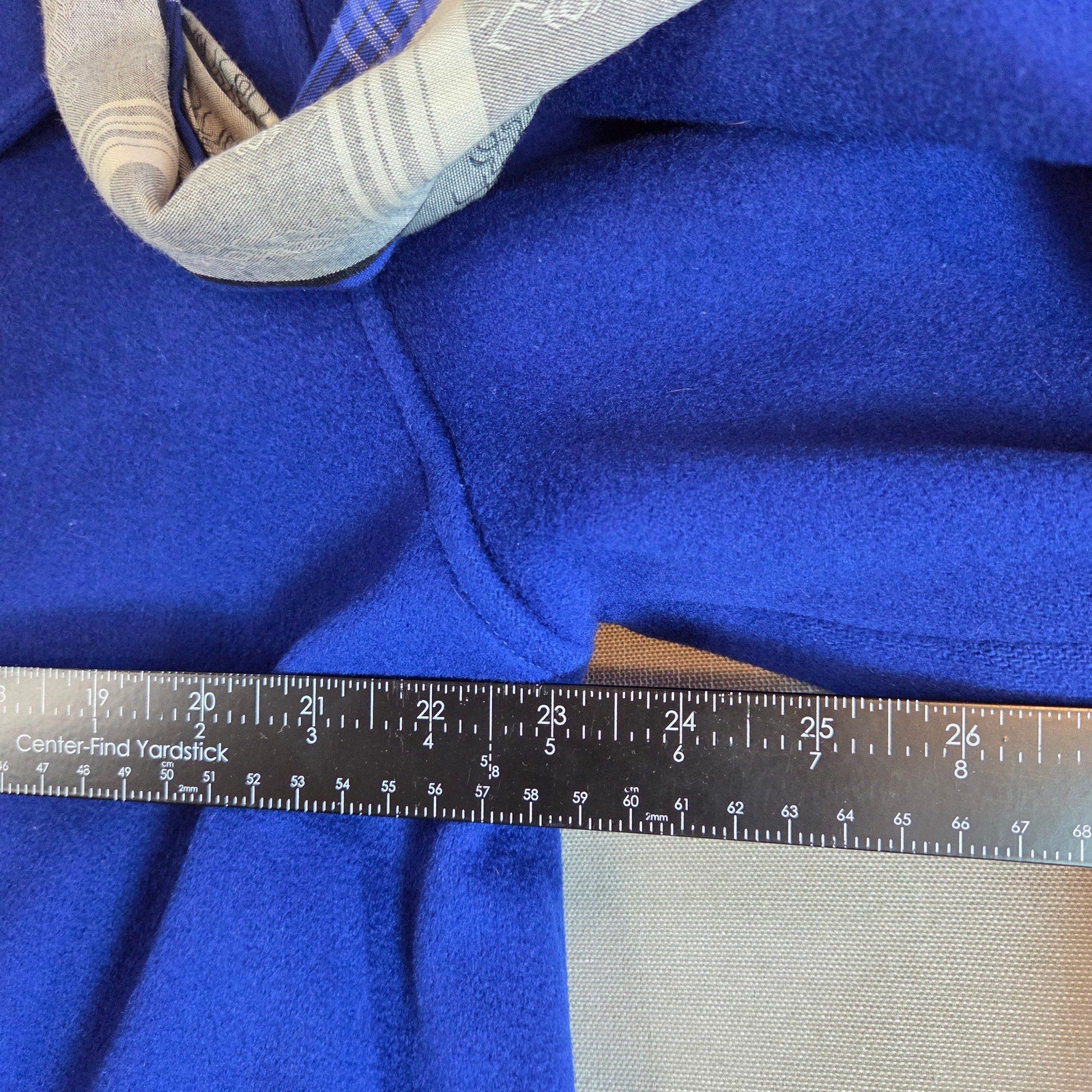 Vintage 80s Jacob-Crowley Wool Overcoat Blue Long Peacoat Made in Canada
