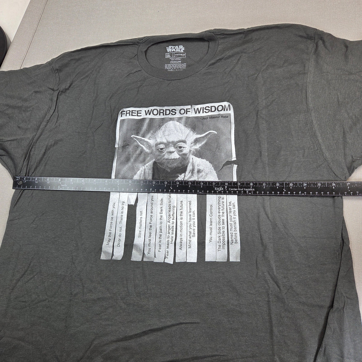 Star Wars Yoda Free Words of Wisdom T-Shirt Men's 3XL Fifth Sun Graphic Tee