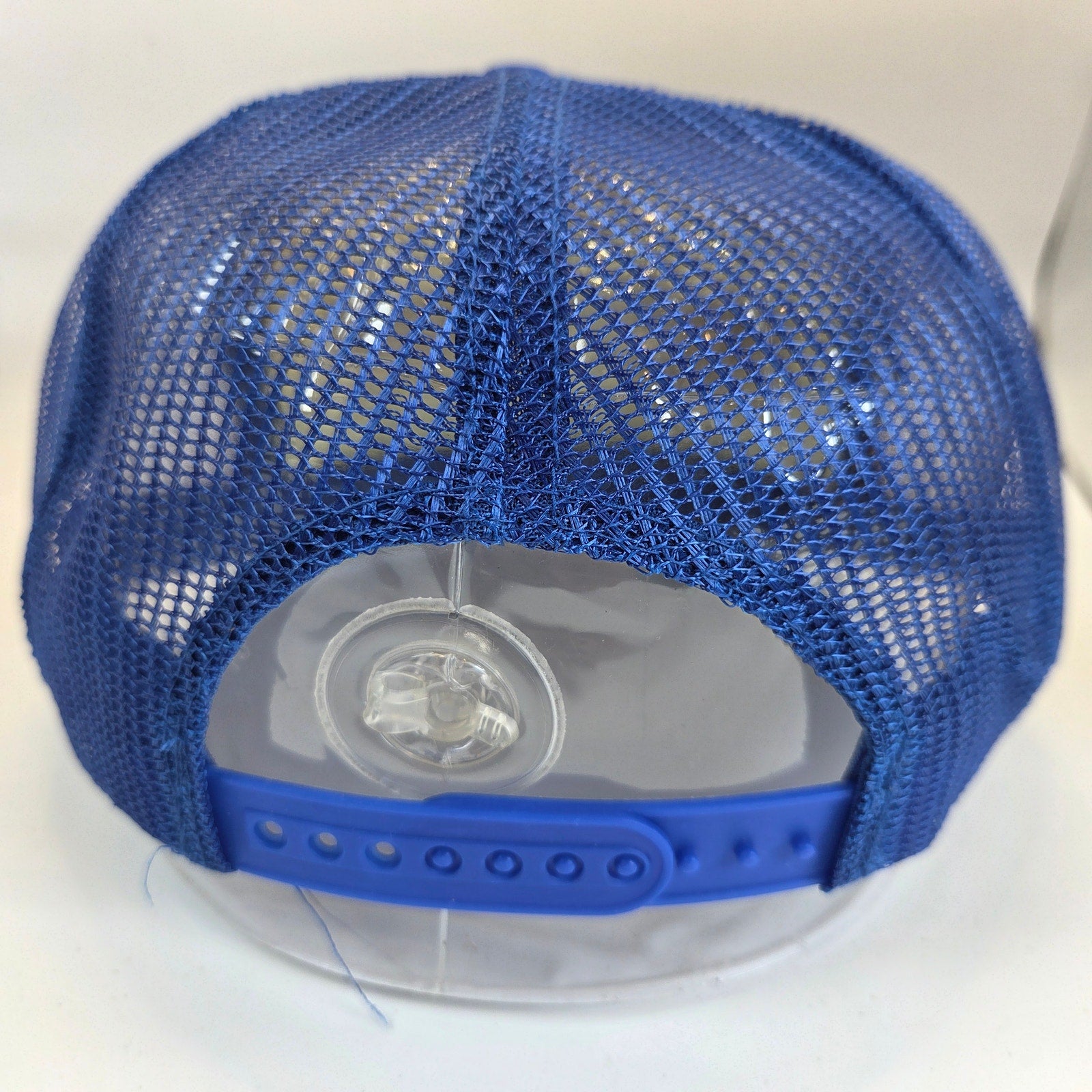 Vintage Mackinac Island MI Trucker Hat Foam Mesh Snapback Taiwan R.O.C. Blue