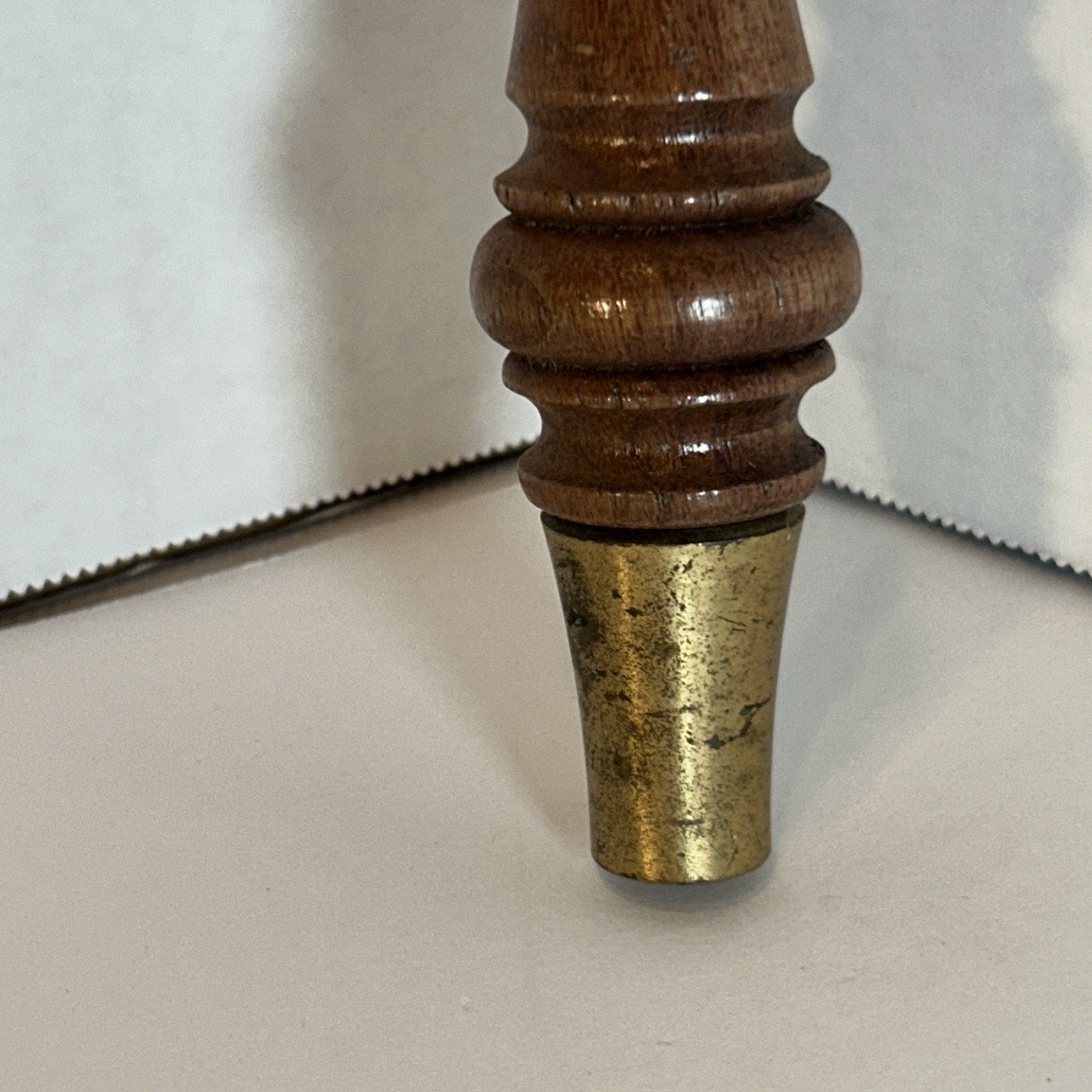 Vintage Schlitz Beer Tap Handle Wood, Plastic, & Brass 10.5" tall