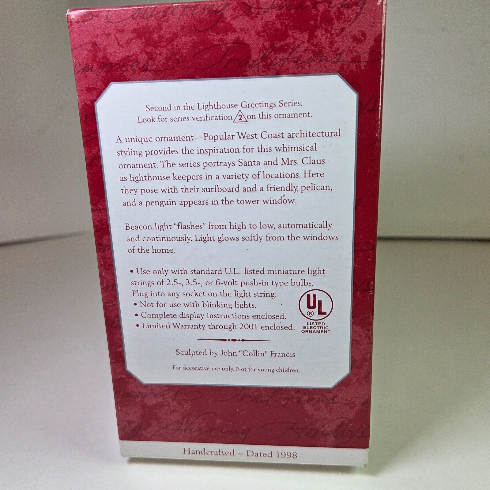 Hallmark Keepsake Ornament Lighthouse Greetings 1998