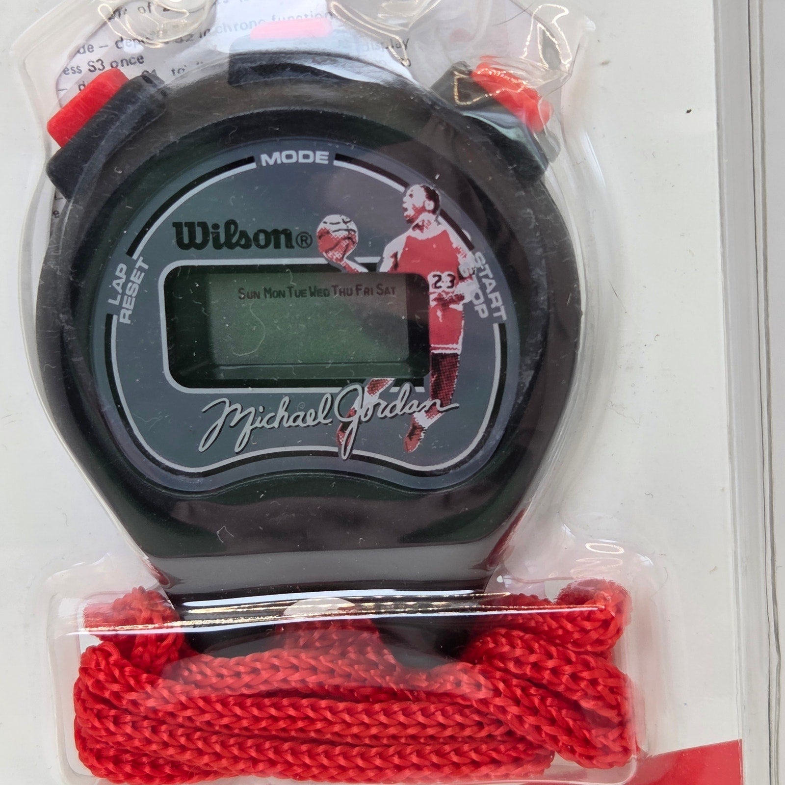 Michael Jordan Wilson Action Stopwatch LMJ008 Sealed Vintage 1990s NBA