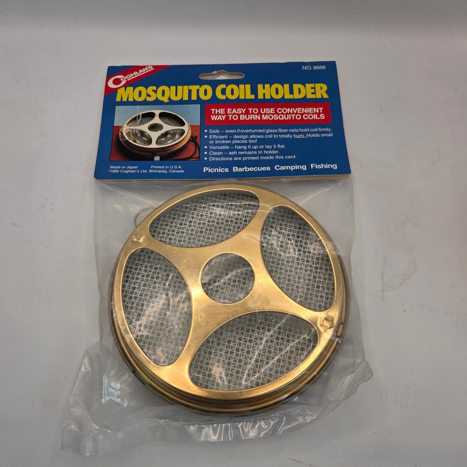 Vintage 1985 Coghlan’s Metal Coil Holder NOS Japan Made Camping Accessory