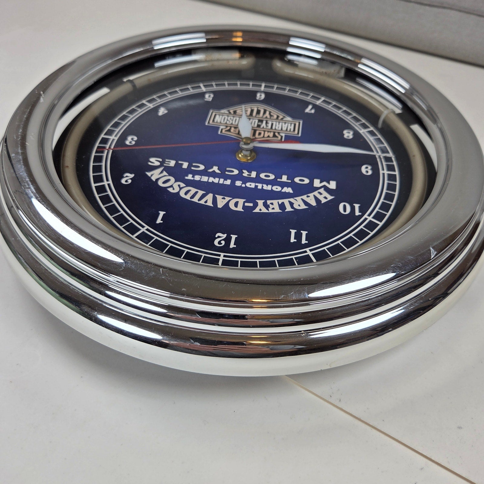 Harley-Davidson Official Licensed Blue Neon Wall Clock Ace Product Working