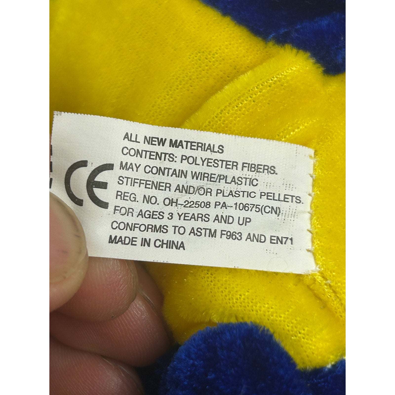 Toy Factory Multicolor Fish Plush Blue Yellow Red 14" Stuffed Animal