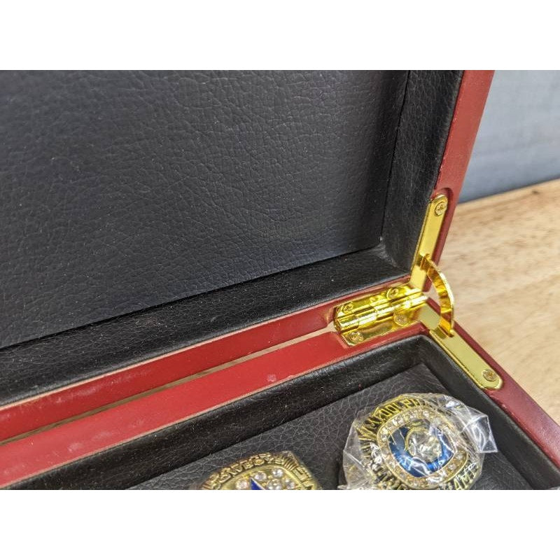 Complete NFL Super Bowl Replica Ring Set I–LIX w/ Case & Trophy Football