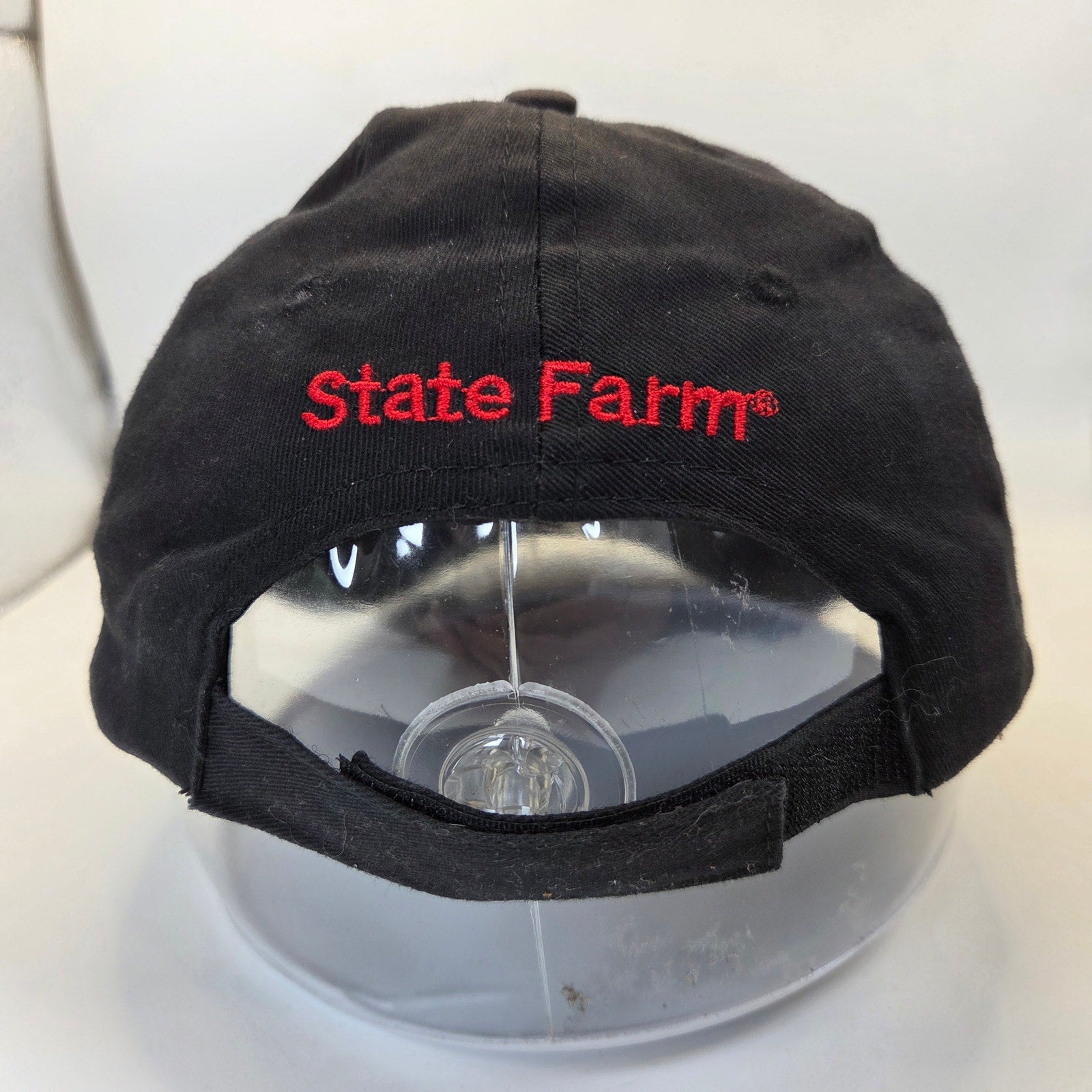 Disney Pixar Cars State Farm Hat Adjustable Hook Loop Black Promo Cap