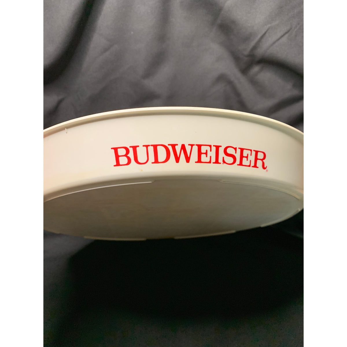 Vintage Budweiser 13" Round Plastic Serving Tray Beer Label Barware