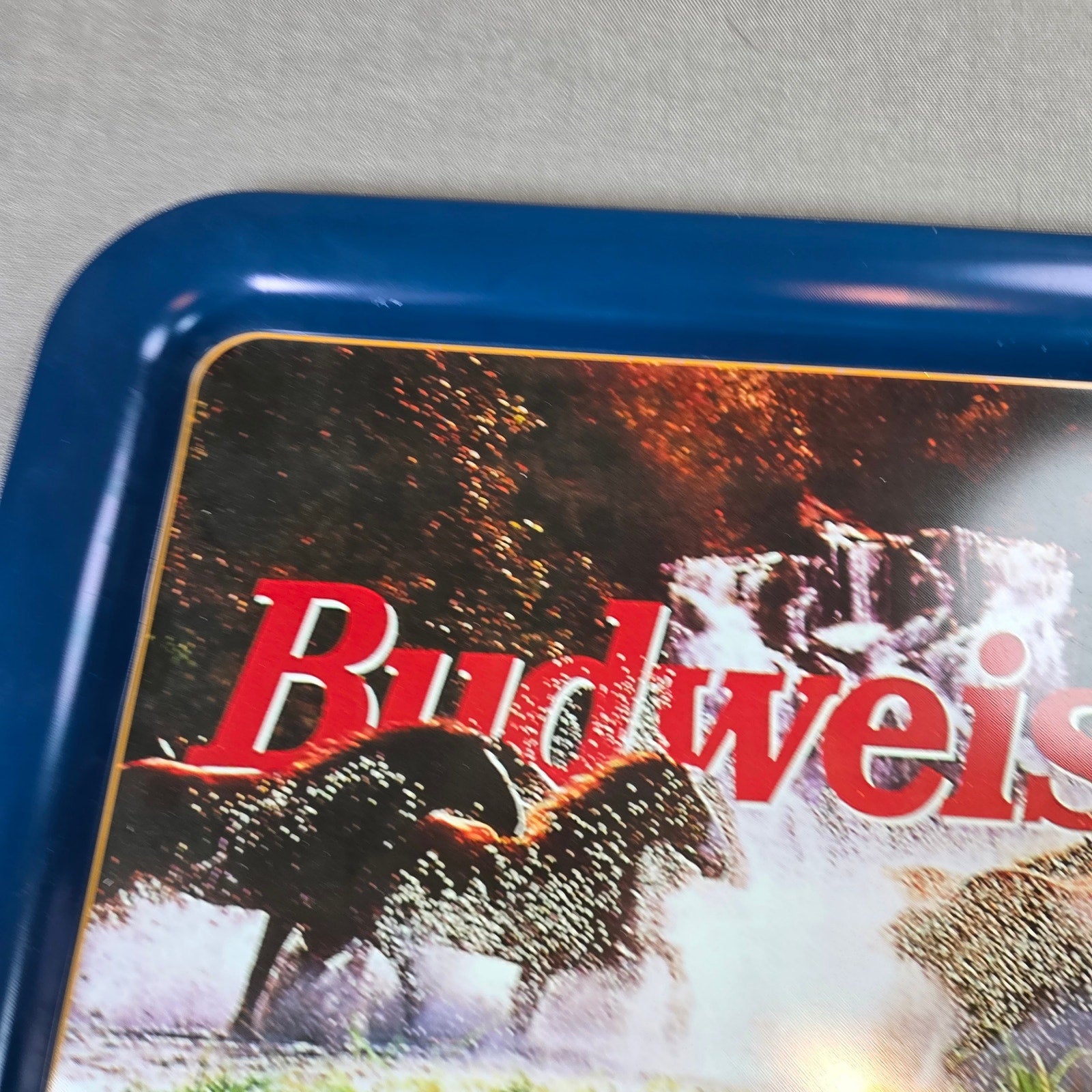 Budweiser Clydesdales Serving Tray 1997 Anheuser Busch USA Vintage Barware