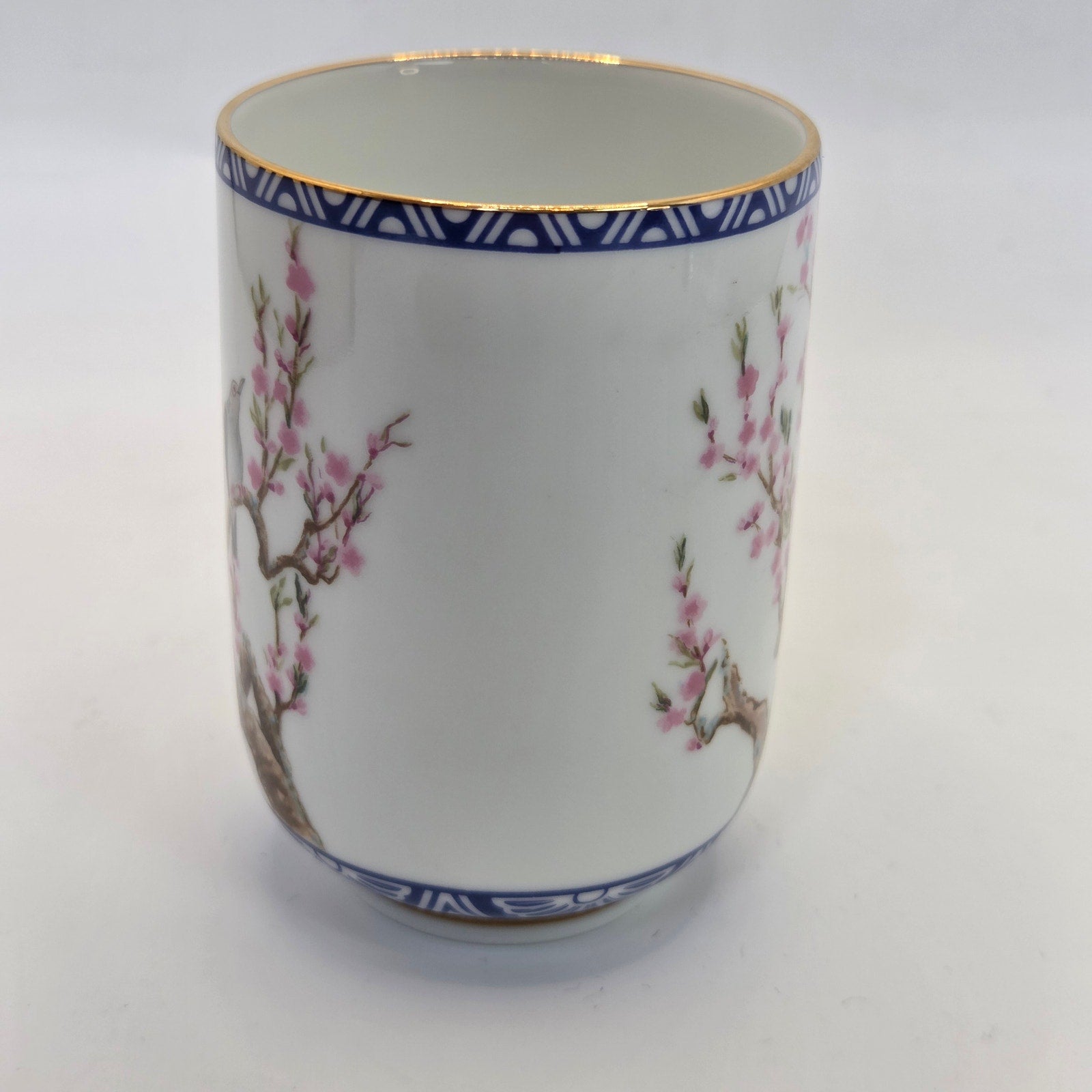 Franklin Porcelain Birds Blossoms Tea Cup 1985 Japan Porcelain Vintage