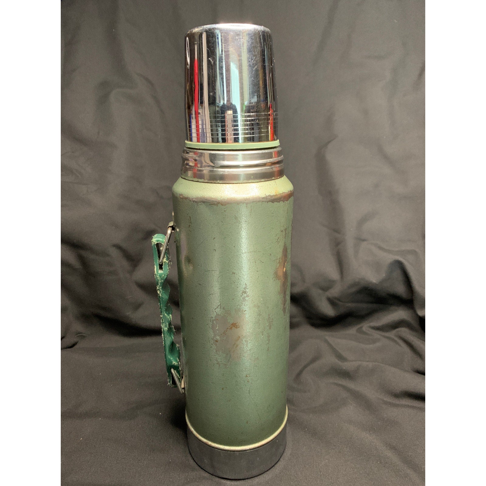 1986 Aladdin Stanley A-944DH 1 Quart 32oz Thermos Green USA Vintage