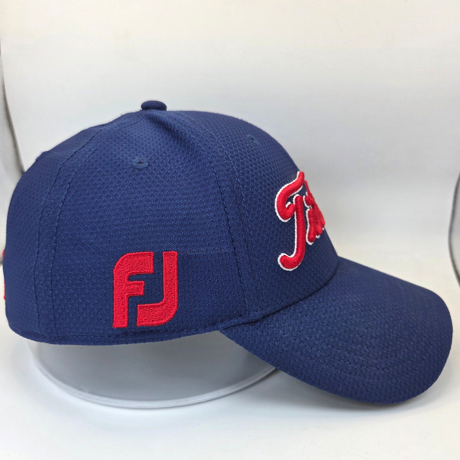 Titleist Pro V1 A-Flex Fitted Golf Cap Hat S/M Coolmax China FJ Logo Navy