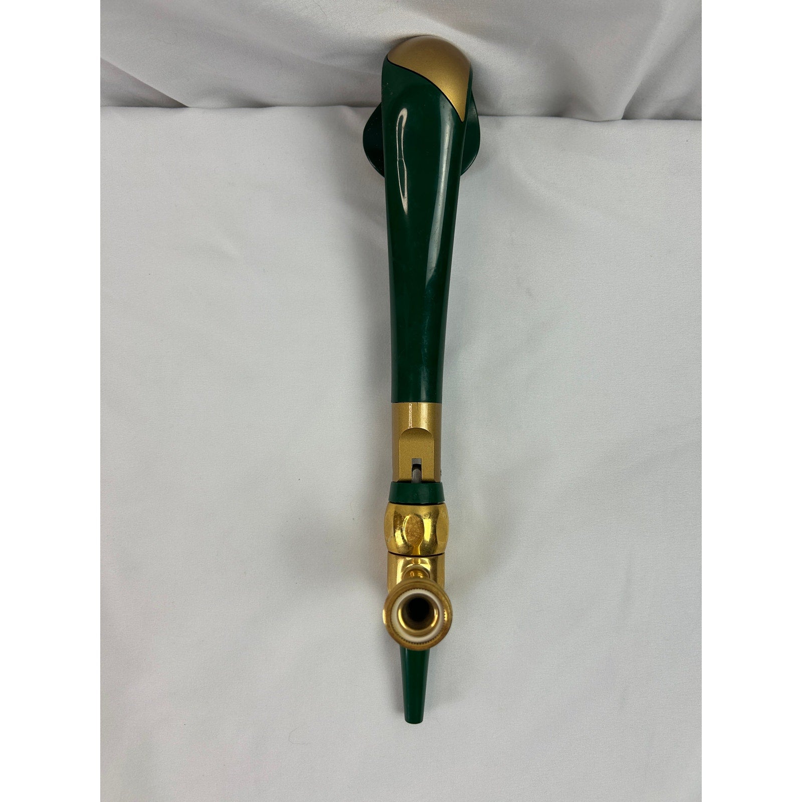 Caffrey's Irish Ale Beer Tap Faucet Swan Neck Green Gold Pub Breweriana