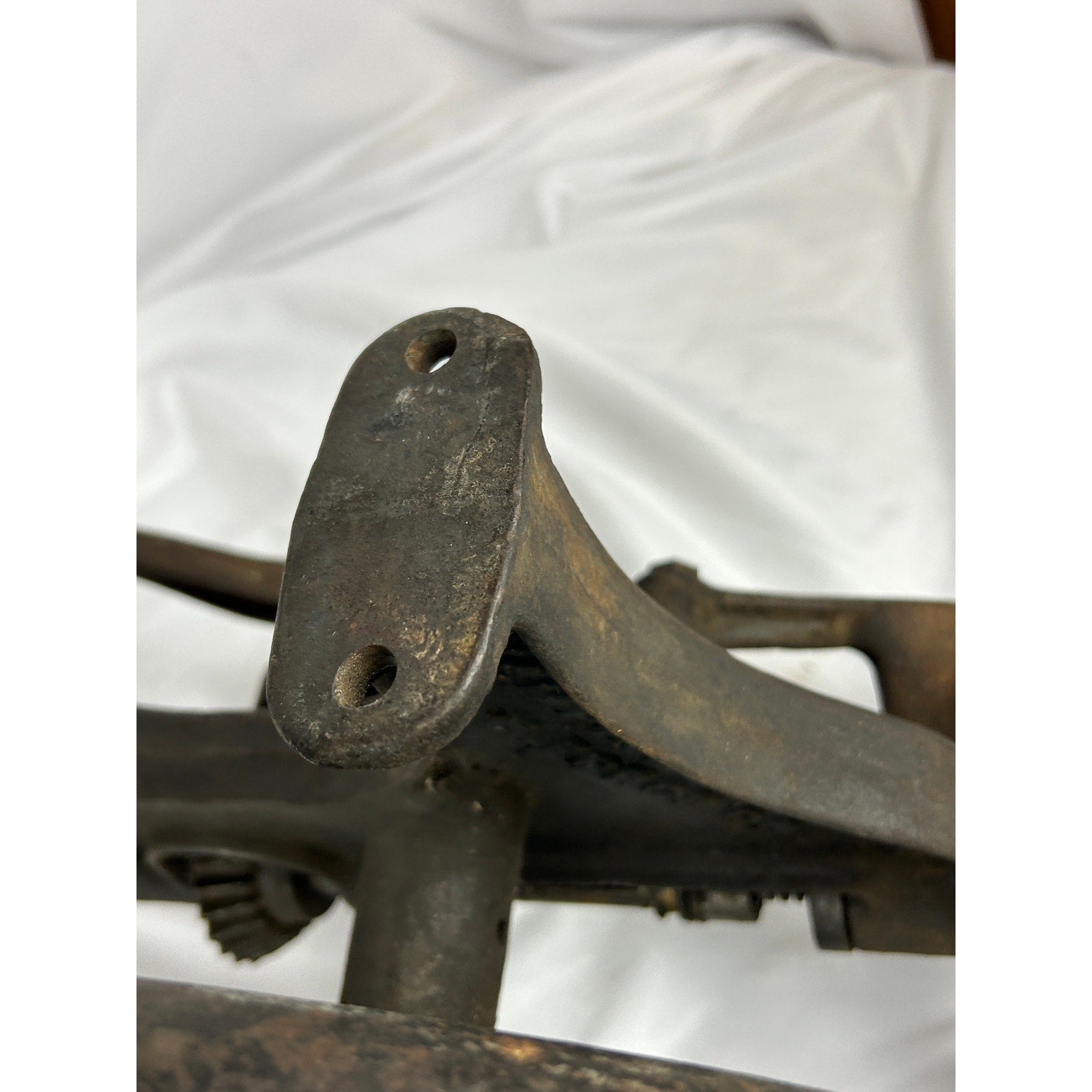 Antique Champion Blower Forge Post Drill Lancaster PA Hand Crank Drill
