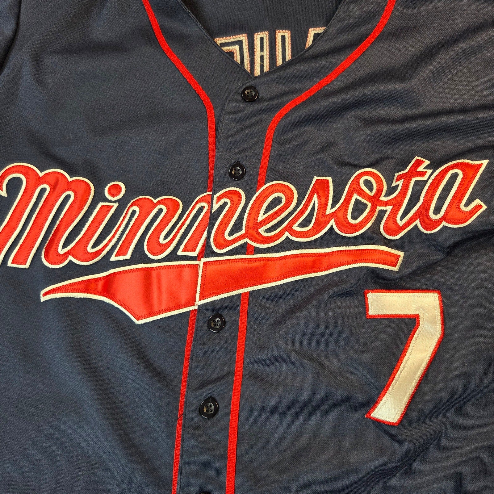 Majestic Joe Mauer #7 Minnesota Twins Cool Base Jersey Size 50 Authentic XL