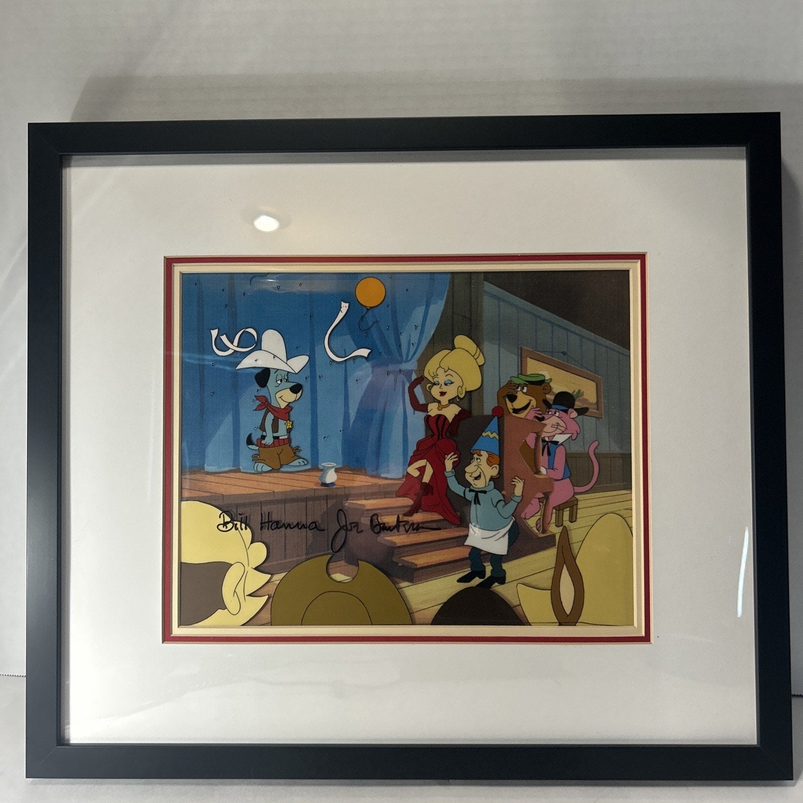 Hanna-Barbera 1988 Cel “The Good, The Bad, The Huckleberry” Framed Art