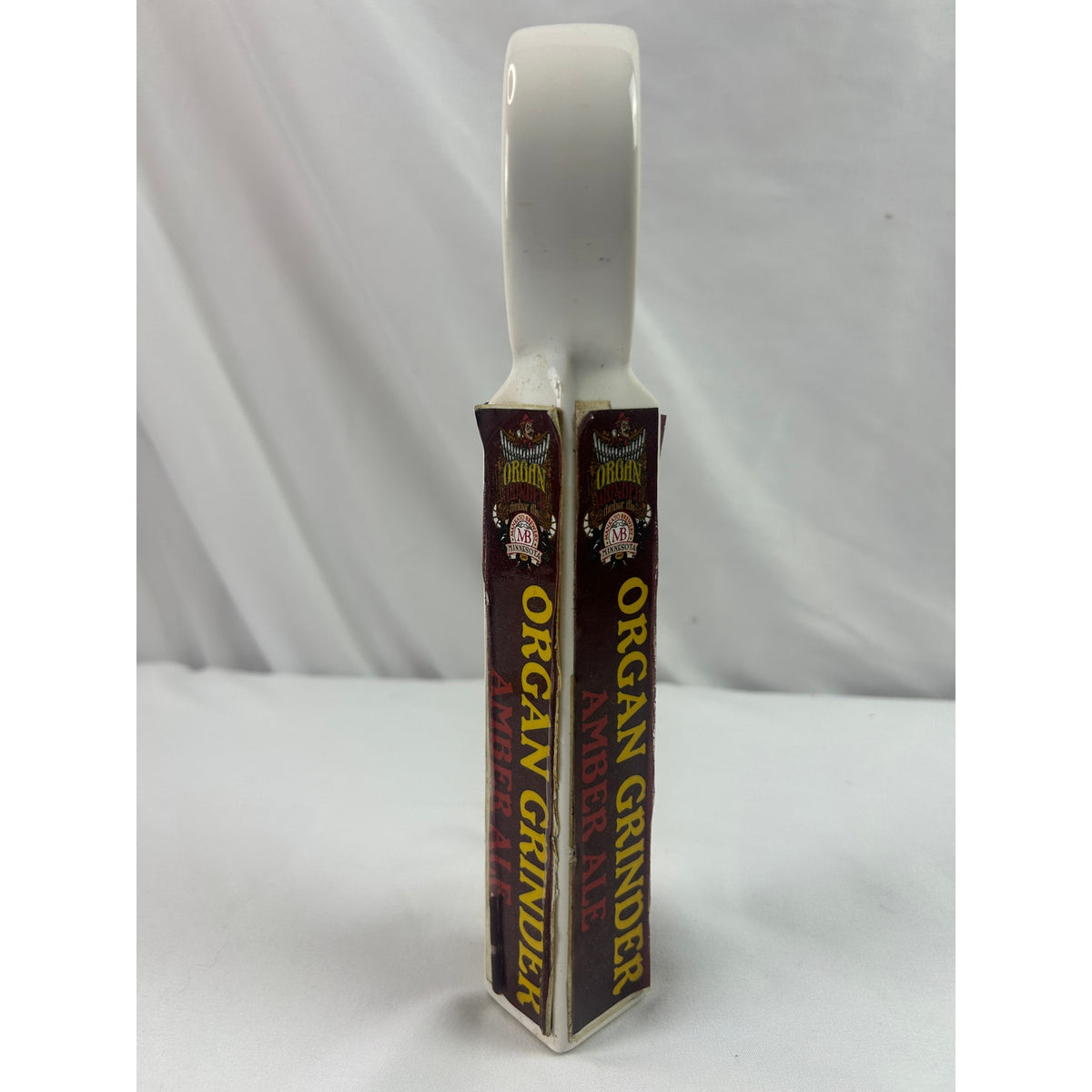 Mankato Brewery Organ Grinder Amber Ale Ceramic Beer Tap Handle Minnesota