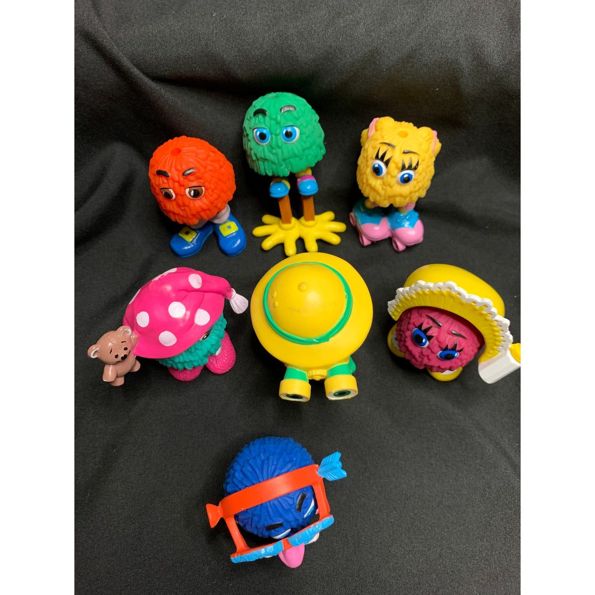 1989 McDonalds Funny Fry Friends Lot of 7 Vintage Happy Meal Fry Guys Toys