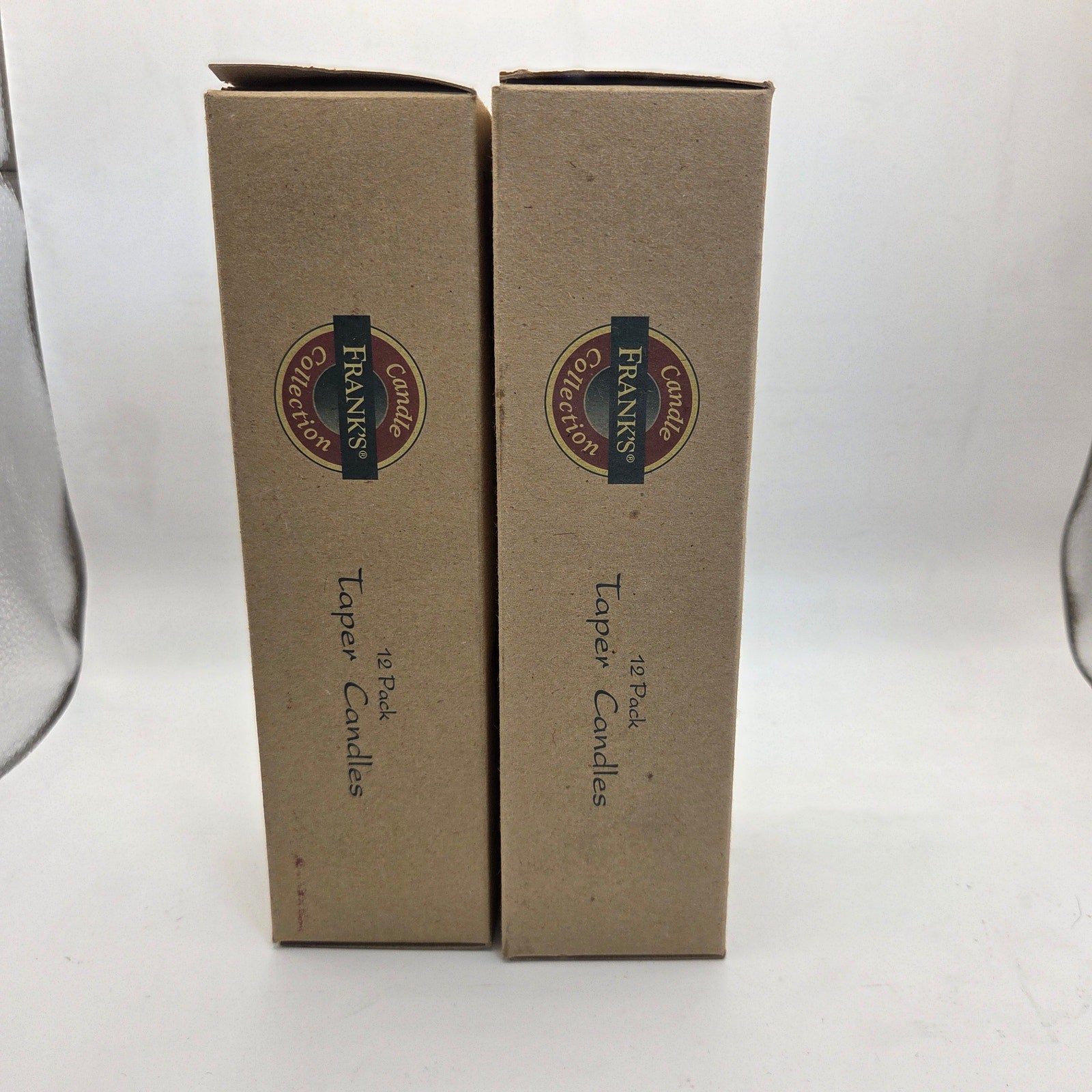 Frank’s Candle Collection Taper Candles 12-Pack Blue & White Lot of 2