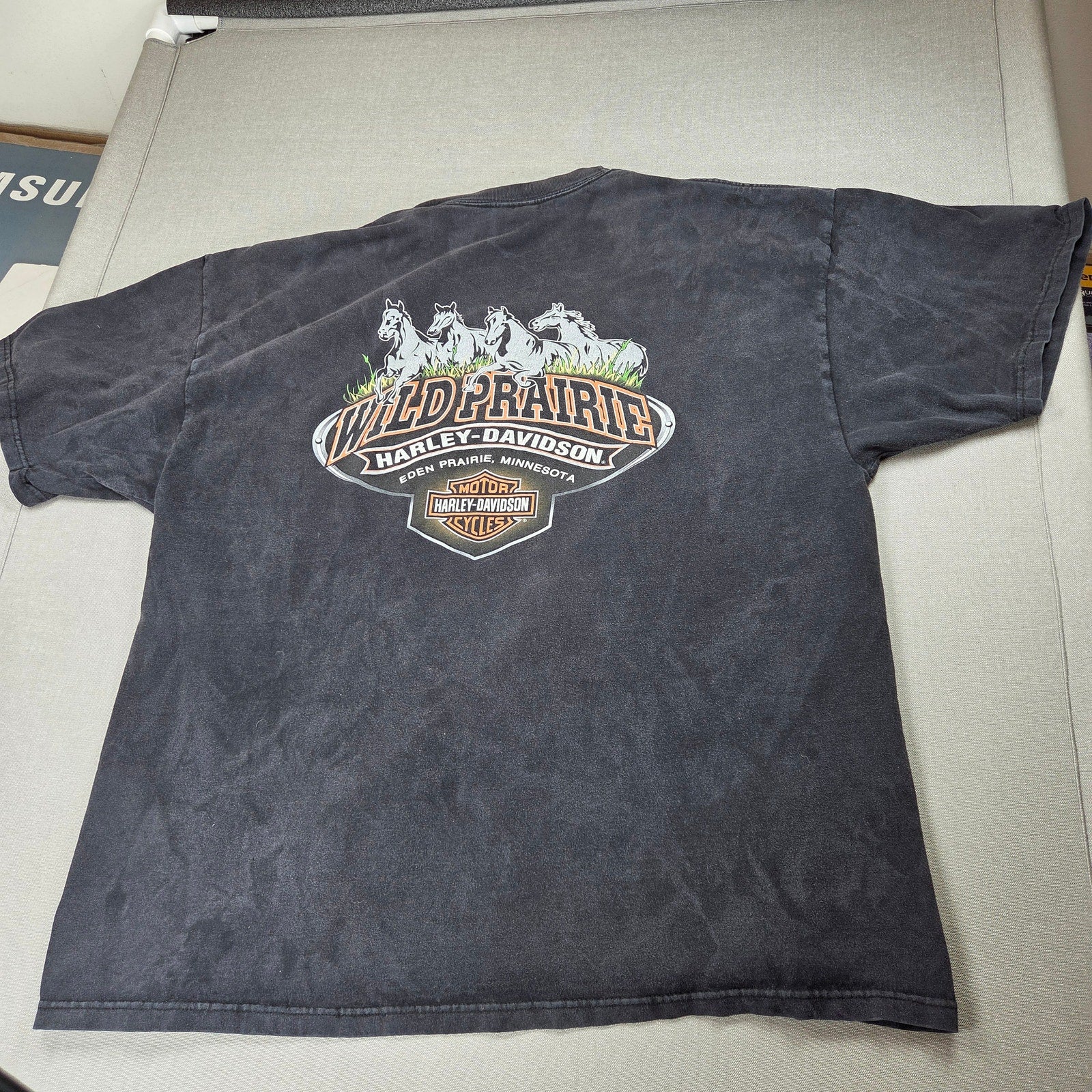 Harley Davidson 3XL T Shirt Lot Wild Prairie MN Sundance WY Distressed