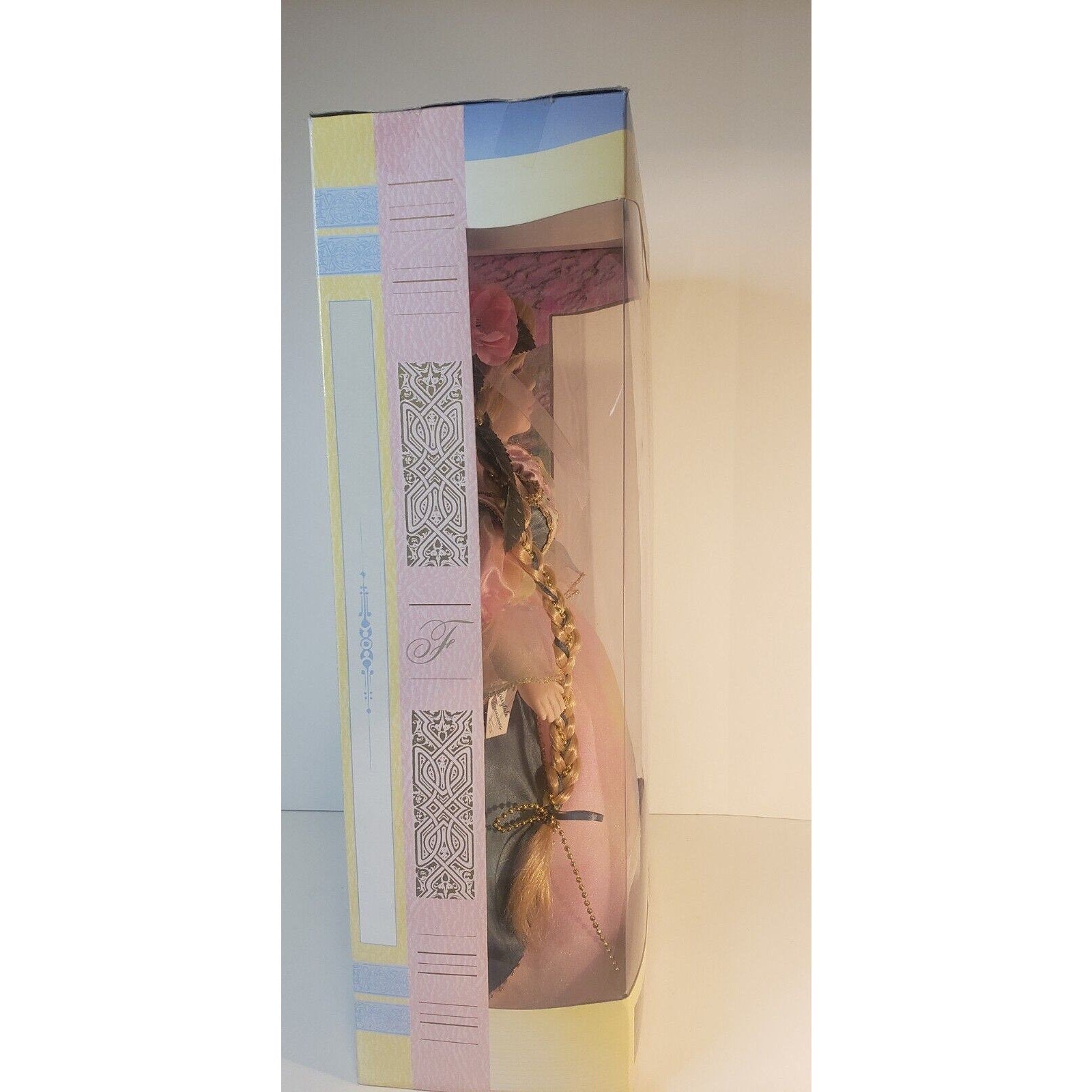 1998 Rapunzel Porcelain Doll 16" Fairytale Treasures Brass Key COA NIB w/Stand