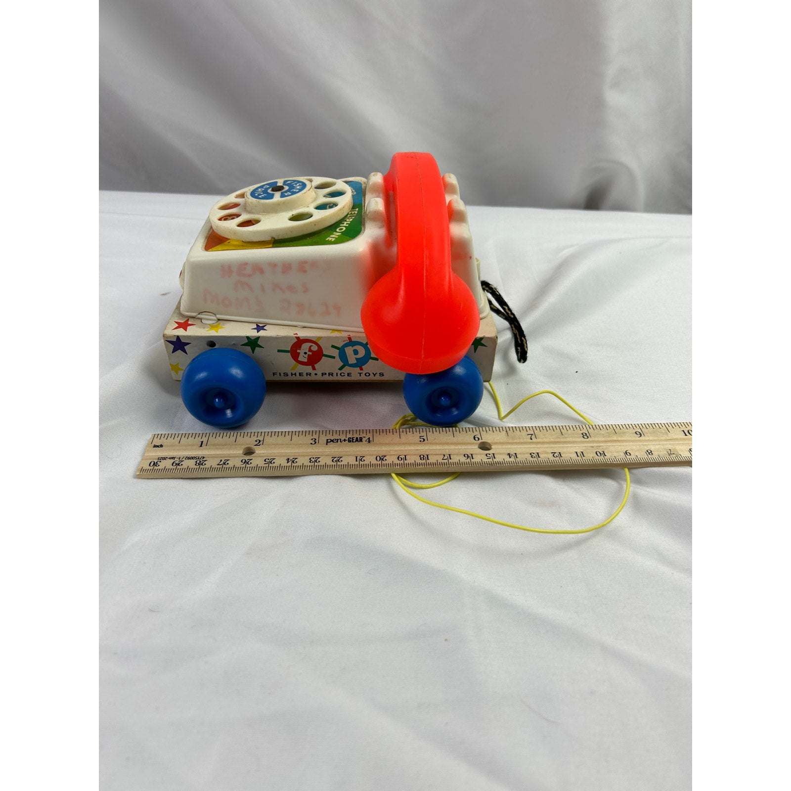 Vintage Fisher Price Chatter Telephone 747 Pull Toy 1960s USA