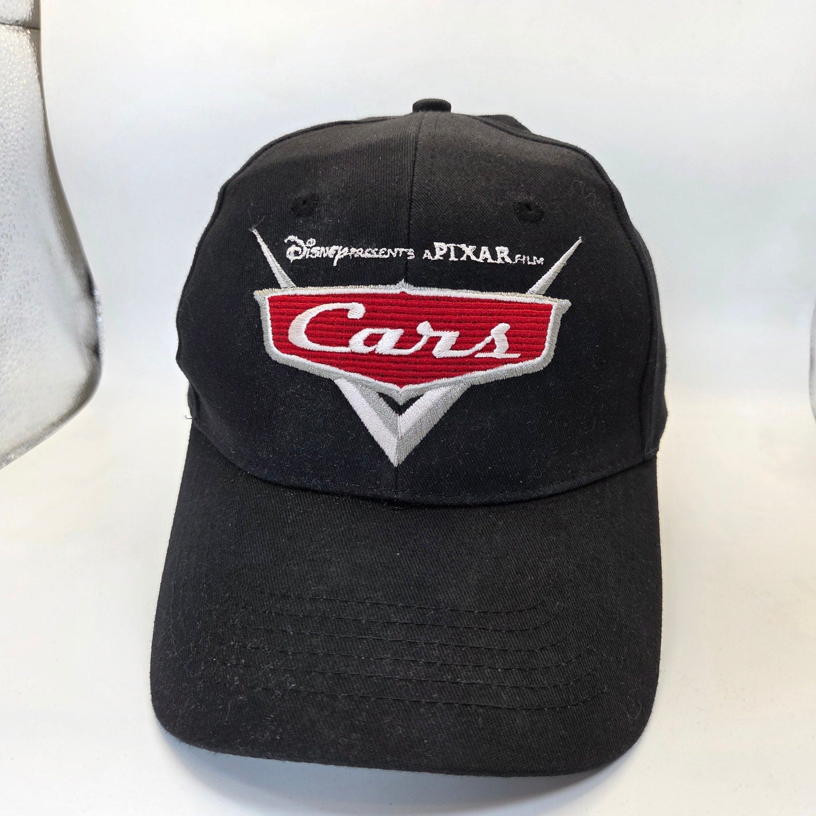 Disney Pixar Cars State Farm Hat Adjustable Hook Loop Black Promo Cap