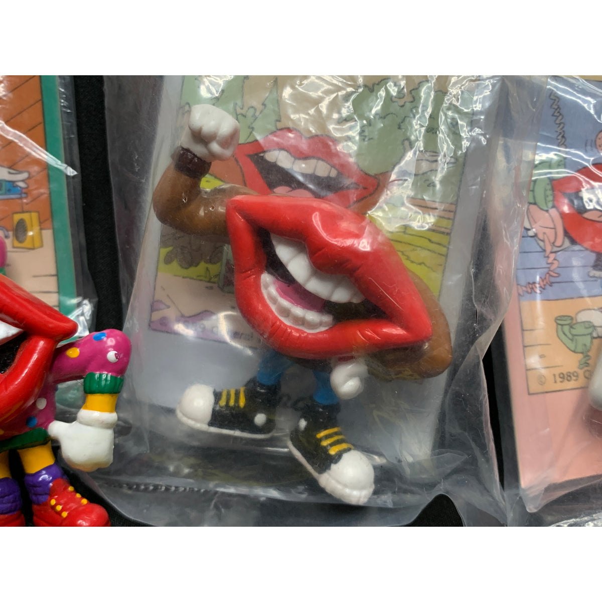 1989 Hardees Tang Trio Complete Set 4 Sealed Figures Pin Extras Vintage