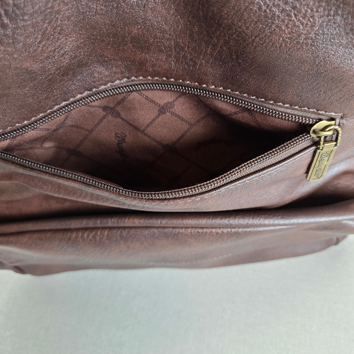 Wrangler WG20-918CF Hobo Shoulder Handbag Vegan Leather Solid Coffee NWT