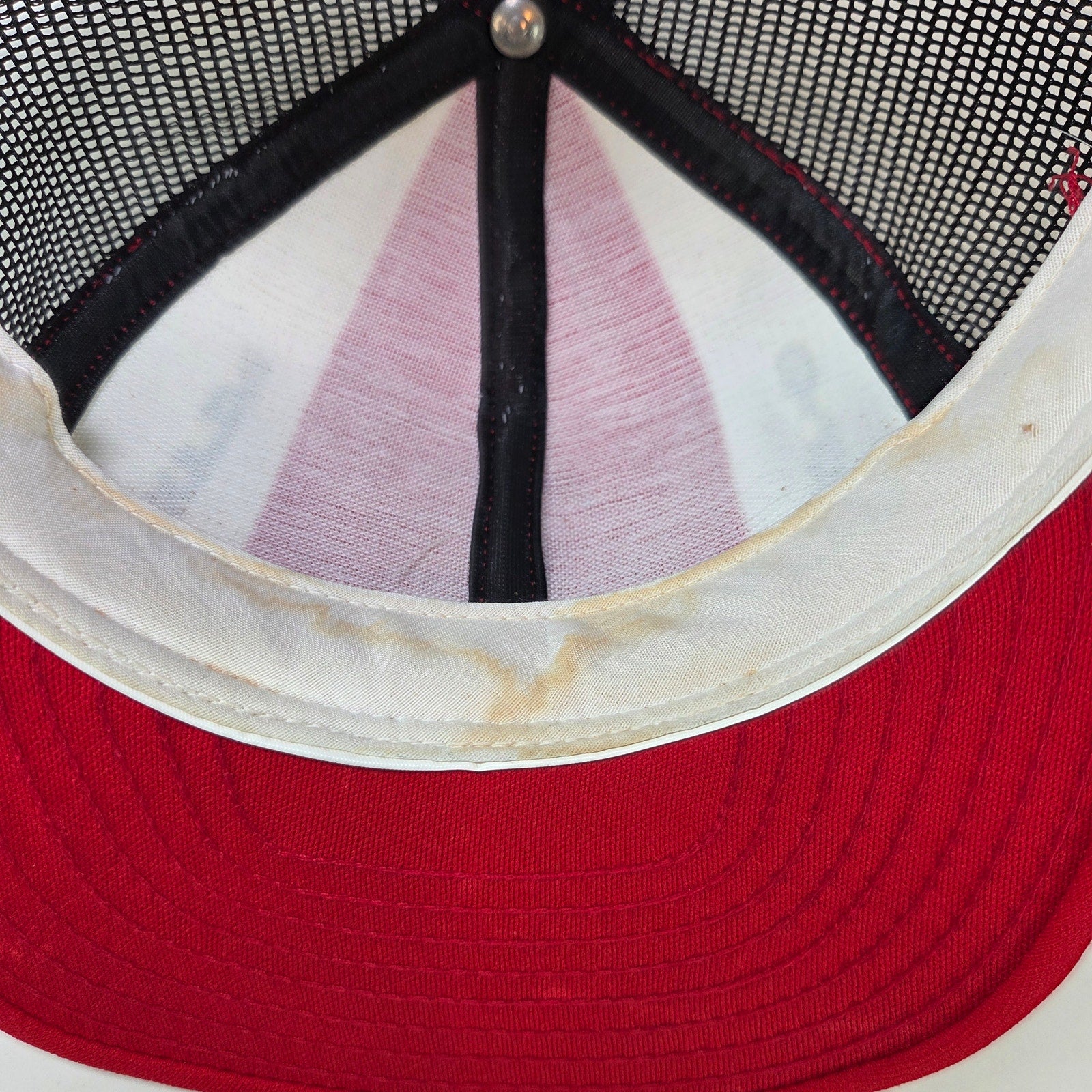 Vintage 1980s Atlanta Falcons Trucker Hat Snapback Mesh Cap USA Lucky Stripes
