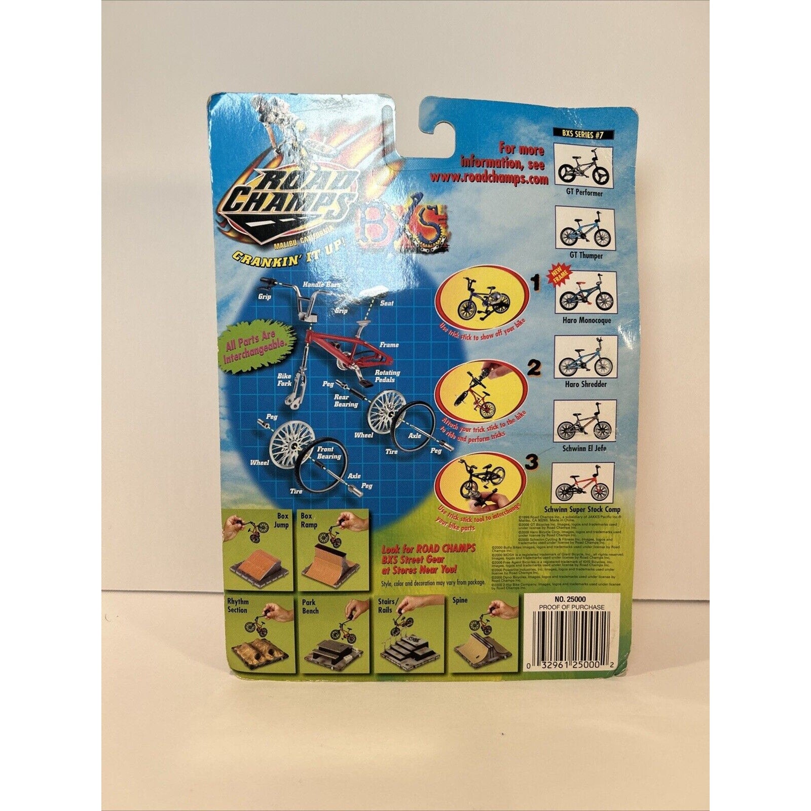 Lot of 6 Jakks Road Champs BXS BMX Bikes GT Schwinn Haro Series 4-7 NIP
