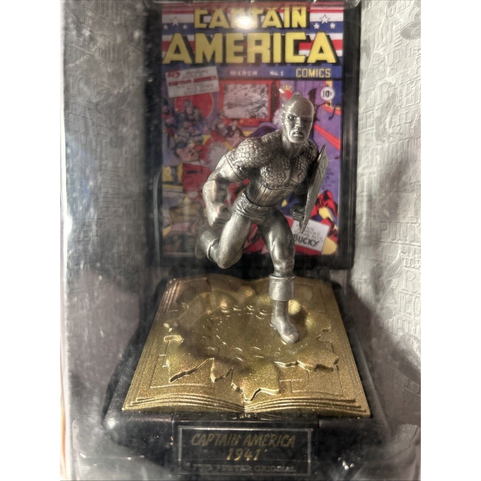 Marvel comic book champions limited edition pewter figurine captain america