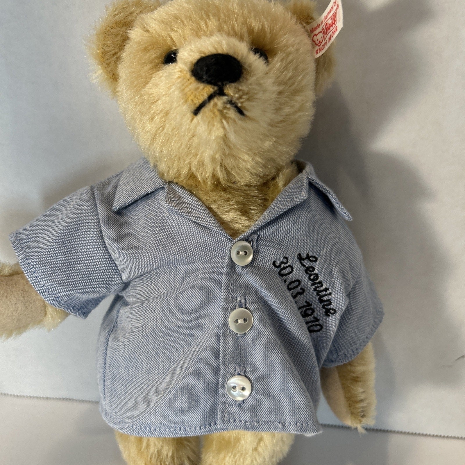 Steiff Zodiac Aries Bear Leontine 30.03.1991 9" Ltd Edition w/ Shirt & Tags