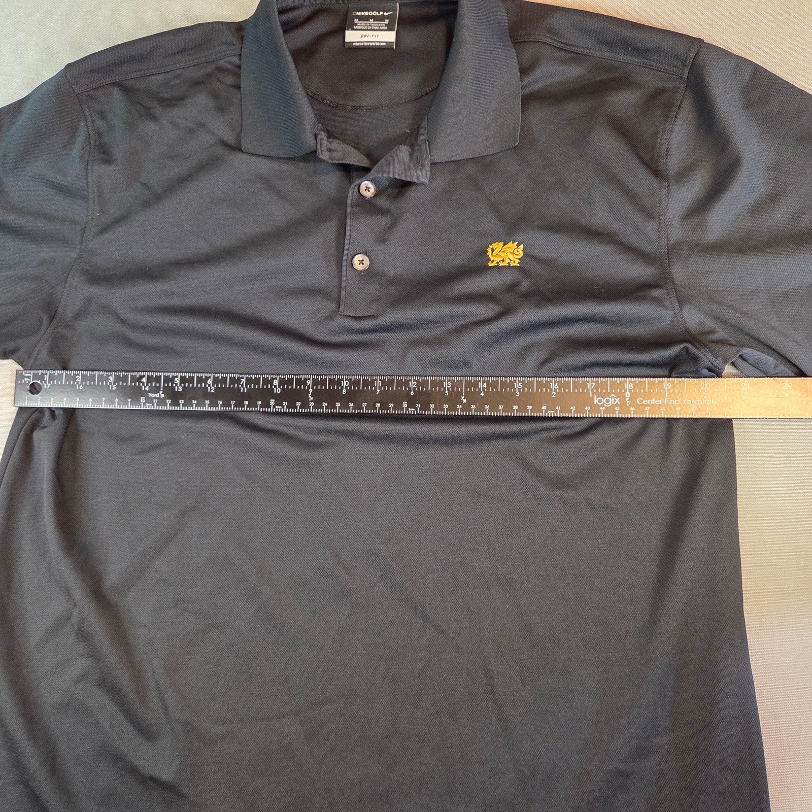Nike Golf Dri-FIT Polo Shirt M Cambria Embroidered Corporate Promo Black