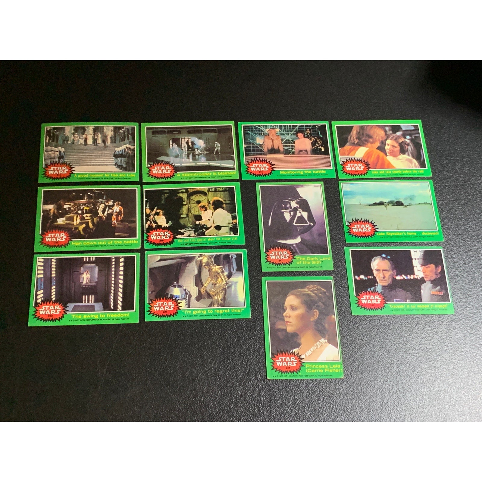 Star Wars 1978 Series 4 (B) Complete Card & Sticker Set Very Good Condition