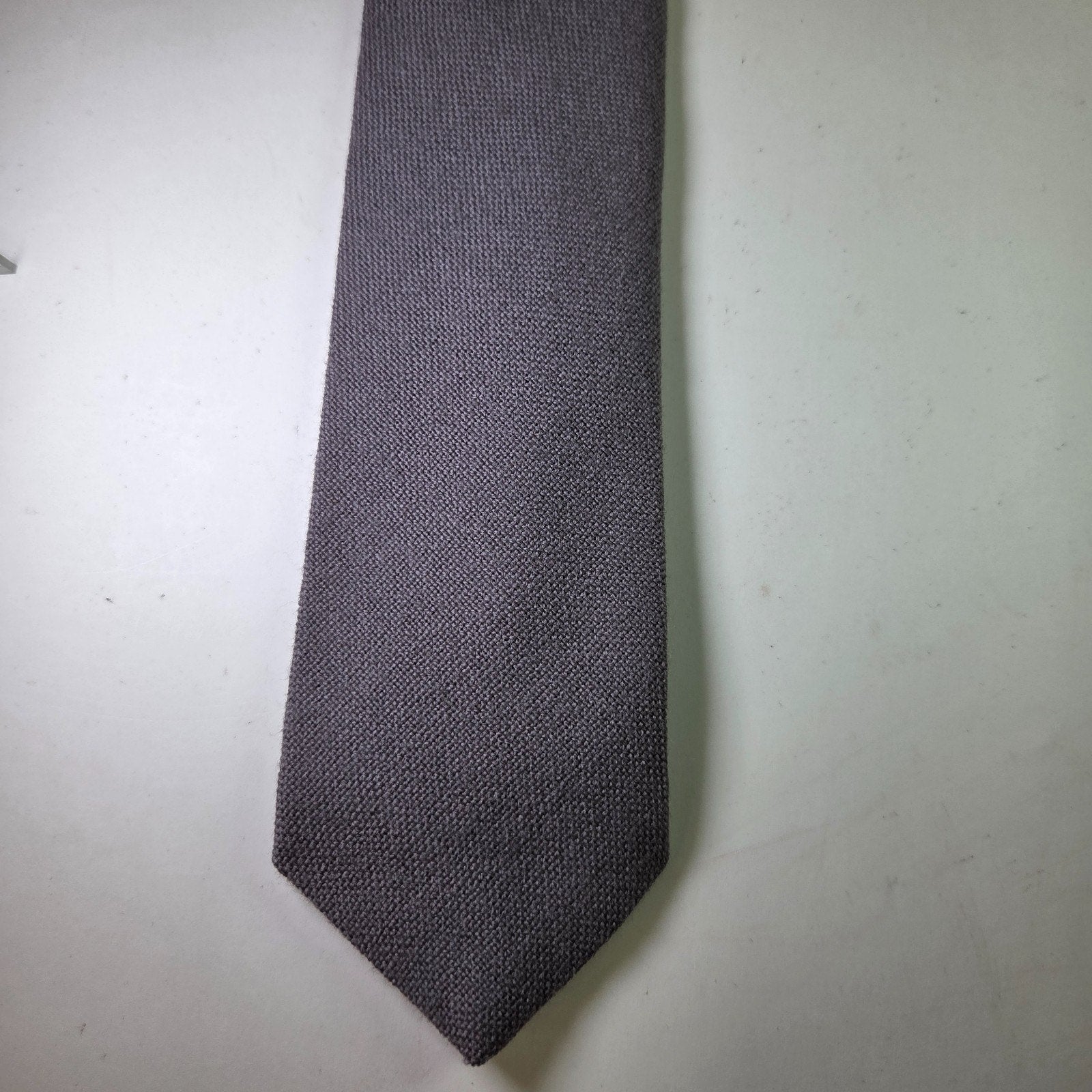 Berkley Cravats Gray Lambswool Tie Woven in Scotland 2.75” Vintage