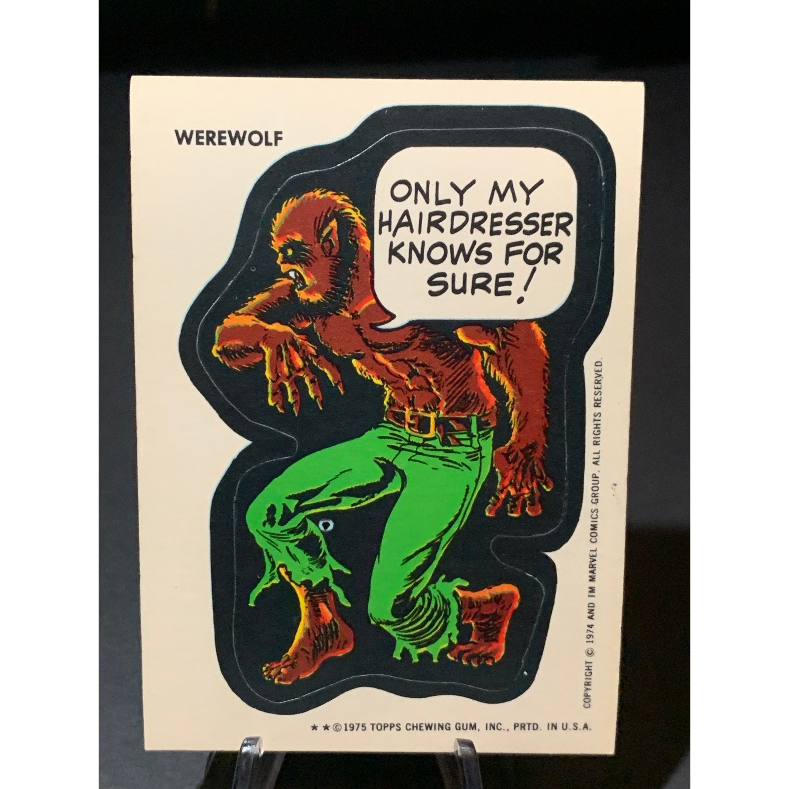 1974-1976 Topps Marvel Comics Sticker Lot Thing Thor Sub Mariner Werewolf