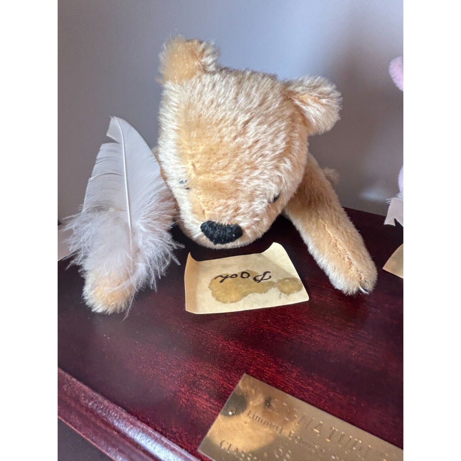 Dean’s Rag Book Pooh Piglet Eeyore Mohair Felt Set Ltd Ed 68/1000 w/ Wood Base