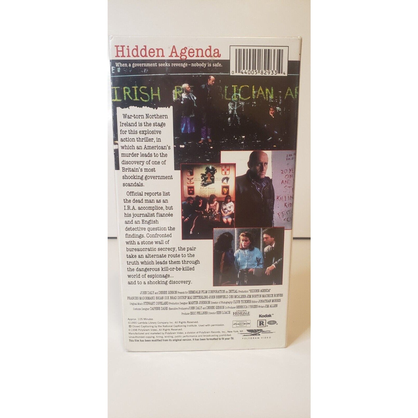 Hidden Agenda VHS New Sealed 1991