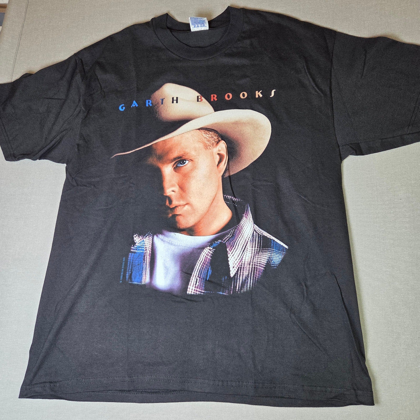Hanes Beefy-T Garth Brooks 1993 Blue Rose Tour Shirt XL Vintage Concert Tee