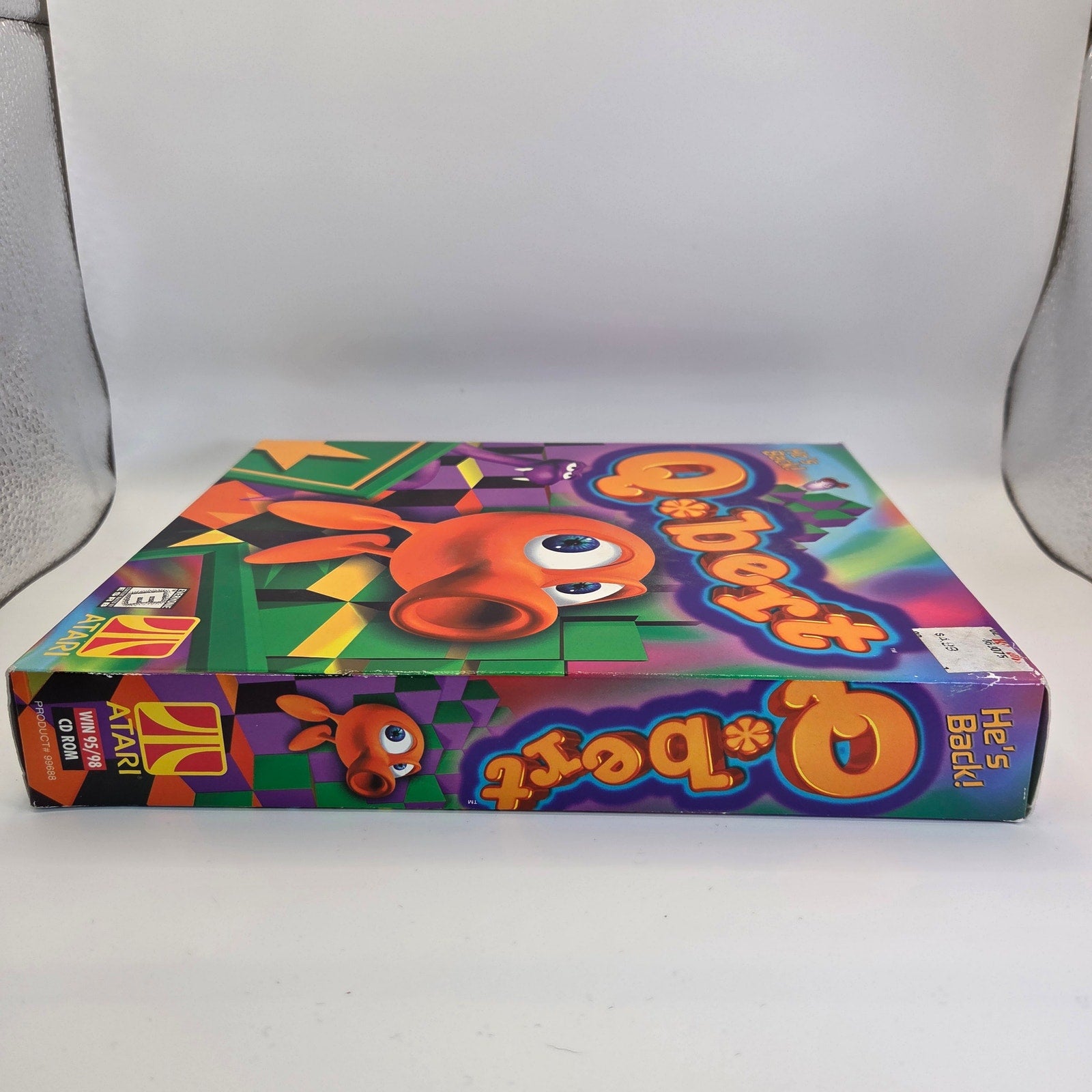 Q*Bert PC CD-ROM Game 1999 Hasbro Atari Windows 95/98 Big Box CIB