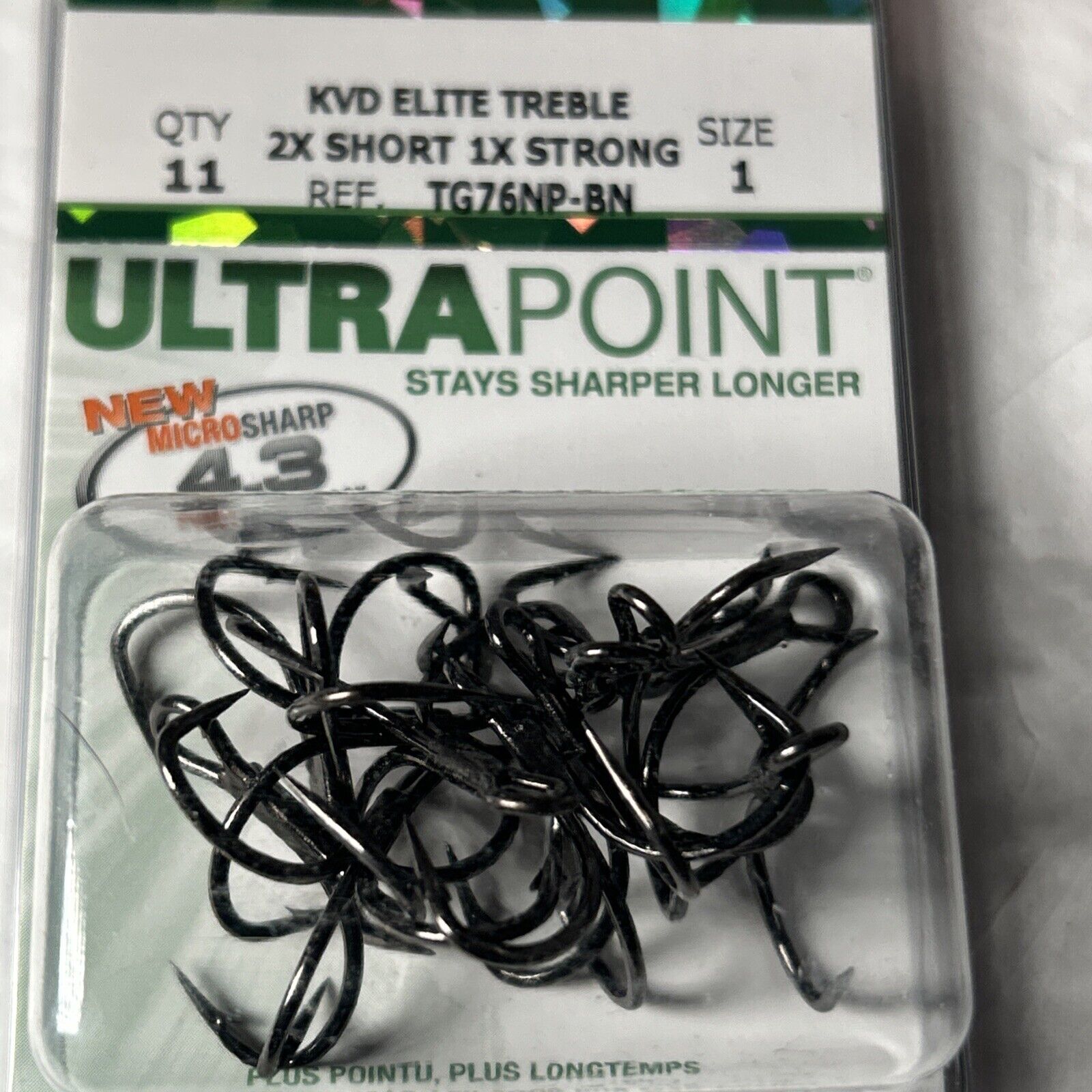 Mustad KVD Elite Tripple Grip Treble size 1 WDR098671