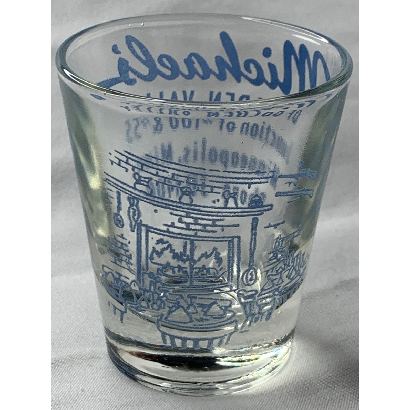 Vintage 1950s Michael’s Golden Valley MN Advertising Shot Glass JU 1400