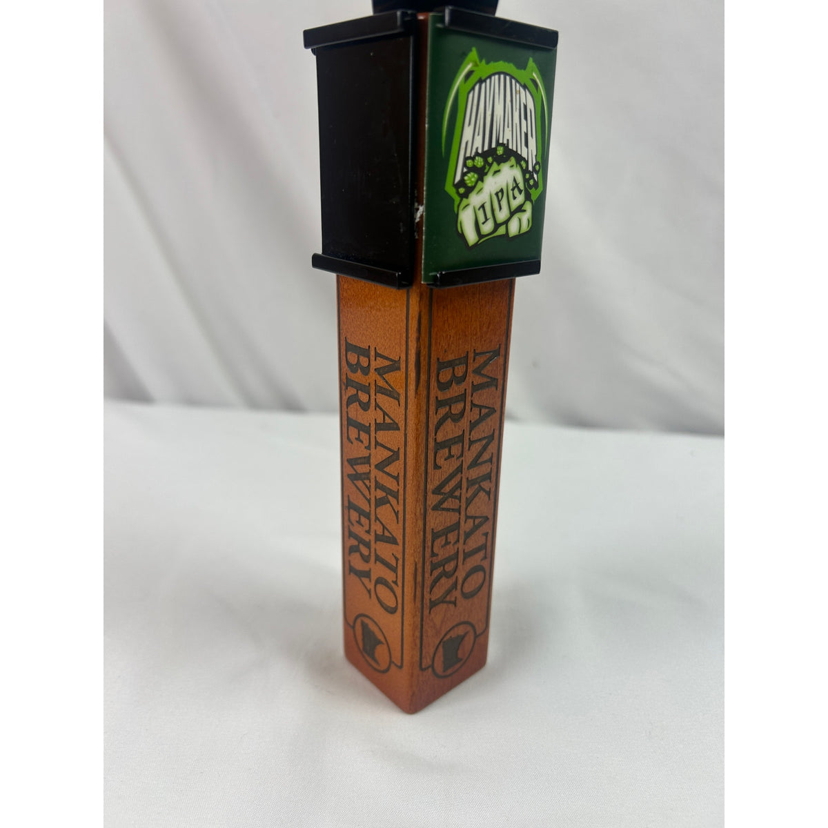 Mankato Brewery Haymaker IPA Beer Tap Handle Minnesota Wood Breweriana 10in